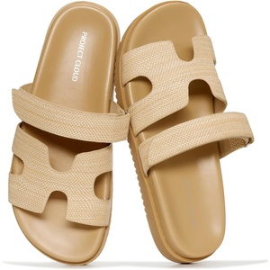 image:imageProject Cloud 100 Genuine Leather Sandals Women amp Slides for Women MayvyRaffia