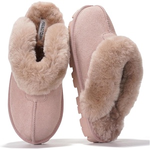 image:imageProject Cloud 100 Genuine Leather Shearling Slippers for Women Cozy HedyDusty Pink Suede