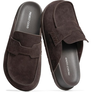 image:imageProject Cloud 100 Genuine Leather Slip On Womens Clogs 2026 FoamyBitter Chocolate Suede