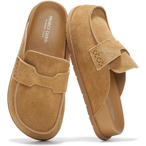image:imageProject Cloud 100 Genuine Leather Slip On Womens Clogs 2026 FoamyChestnut Suede