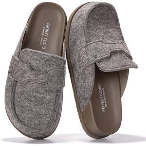image:imageProject Cloud 100 Genuine Leather Slip On Womens Clogs 2026 FoamyTaupe Wool