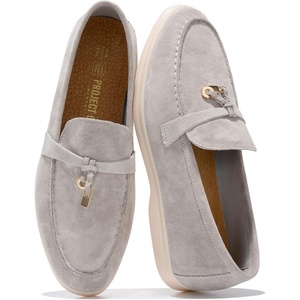image:imageProject Cloud 100 Genuine Leather Slipon Casual Loafers for WomenGrey Suede