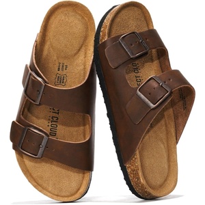 image:imageProject Cloud 100 Genuine Leather Womens Sandals Slides for Women VenitaBrown Distressed
