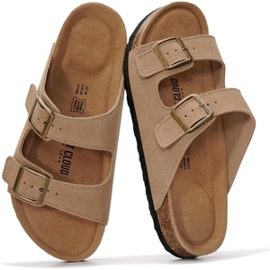image:imageProject Cloud 100 Genuine Leather Womens Sandals Slides for Women VenitaChestnut