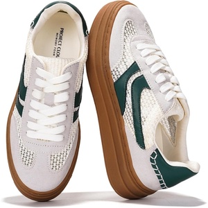 image:imageProject Cloud Lightweight Platform Sneakers for Women Footwear VolleyWhitegreen Stripe