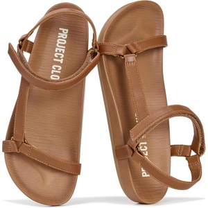 image:imageProject Cloud Sandals for Women Strappy Adjustable Slides 2026 BrandyWhiskey