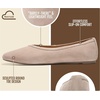 image:image100 Genuine Leather Ballet Flats for Women  Comfy Fall Shoes for WomenBeige Suede