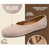 image:image100 Genuine Leather Ballet Flats for Women  Comfy Fall Shoes for WomenBeige Suede
