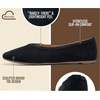 image:image100 Genuine Leather Ballet Flats for Women  Comfy Fall Shoes for WomenBlack Suede