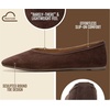 image:image100 Genuine Leather Ballet Flats for Women  Comfy Fall Shoes for WomenCoffee Suede