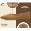 image:image100 Genuine Leather Ballet Flats for Women  Comfy Fall Shoes for WomenTan Suede