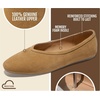 image:image100 Genuine Leather Ballet Flats for Women  Comfy Fall Shoes for WomenTan Suede