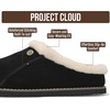 image:image100 Genuine Leather Insole Clogs for Women Slip On Shoes for WomenBlack Suede  Fur Lined