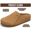 image:image100 Genuine Leather Insole Clogs for Women Slip On Shoes for WomenChestnut Suede