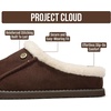image:image100 Genuine Leather Insole Clogs for Women Slip On Shoes for WomenChocolate Suede  Fur Lined