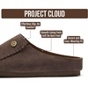image:image100 Genuine Leather Insole Clogs for Women Slip On Shoes for WomenChocolate Suede