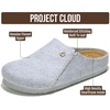 image:image100 Genuine Leather Insole Clogs for Women Slip On Shoes for WomenLight Grey Flannel