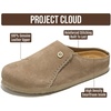 image:image100 Genuine Leather Insole Clogs for Women Slip On Shoes for WomenTaupe Suede