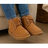image:imageGenuine Leather Kids Boots Natural FurLined Ankle Boots for Girls amp BoysChestnut Suede