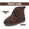 image:imageGenuine Leather Kids Boots Natural FurLined Ankle Boots for Girls amp BoysEspresso Suede