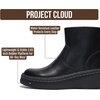 image:imageGenuine Leather Platform Ankle Boots For Women Combat Boots amp Womens BootsBlack