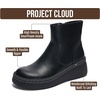 image:imageGenuine Leather Platform Ankle Boots For Women Combat Boots amp Womens BootsBlack