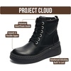image:imageGenuine Leather Platform Ankle Boots For Women Combat Boots amp Womens BootsBlack With Laces