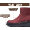 image:imageGenuine Leather Platform Ankle Boots For Women Combat Boots amp Womens BootsBurgundy Suede