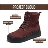 image:imageGenuine Leather Platform Ankle Boots For Women Combat Boots amp Womens BootsBurgundy Suede With Laces
