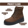 image:imageGenuine Leather Platform Ankle Boots For Women Combat Boots amp Womens BootsChocolate Suede With Laces