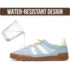 image:imageGenuine Leather Slip On Sneakers for Women with Leather Memory Foam InsoleBlue
