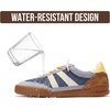 image:imageGenuine Leather Slip On Sneakers for Women with Leather Memory Foam InsoleBlue Suede