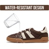 image:imageGenuine Leather Slip On Sneakers for Women with Leather Memory Foam InsoleDark Brown