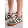 image:imageGenuine Leather Slip On Sneakers for Women with Leather Memory Foam InsoleOlive Suede