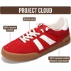 image:imageGenuine Leather Slip On Sneakers for Women with Leather Memory Foam InsoleRed