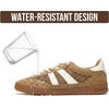 image:imageGenuine Leather Slip On Sneakers for Women with Leather Memory Foam InsoleTan