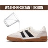image:imageGenuine Leather Slip On Sneakers for Women with Leather Memory Foam InsoleWhite Multi