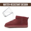 image:imageProject Cloud 100 Genuine Leather Comfortable Womens Ankle BootsWine Suede