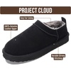 image:imageProject Cloud 100 Genuine Leather Micro Boots Slippers for Women HipsterBlack Suede
