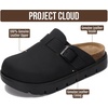 image:imageProject Cloud 100 Genuine Leather Platform Clogs for WomenBlack Leather Mono