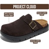 image:imageProject Cloud 100 Genuine Leather Platform Clogs for WomenChoco Brown Suede