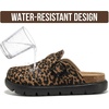 image:imageProject Cloud 100 Genuine Leather Platform Clogs for WomenDark Leopard Suede
