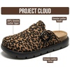 image:imageProject Cloud 100 Genuine Leather Platform Clogs for WomenDark Leopard Suede