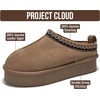 image:imageProject Cloud 100 Genuine Leather Platform Slippers for Women 2026Taupe Suede