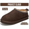 image:imageProject Cloud 100 Genuine Leather Shearling Slippers for Women NeritaDark Chocolate Suede