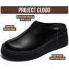 image:imageProject Cloud Genuine Leather Platform Clogs for Women  Womens MulesBlack Mono