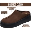 image:imageProject Cloud Genuine Leather Platform Clogs for Women  Womens MulesChocolate Suede
