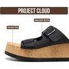 image:imageProject Cloud Genuine Leather Wedge Platform Womens Sandals BarcelonaBlack