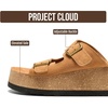 image:imageProject Cloud Genuine Leather Wedge Platform Womens Sandals BarcelonaCamel