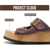 image:imageProject Cloud Genuine Leather Wedge Platform Womens Sandals BarcelonaCoffee